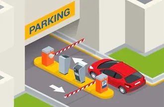 Parking management system with barriers